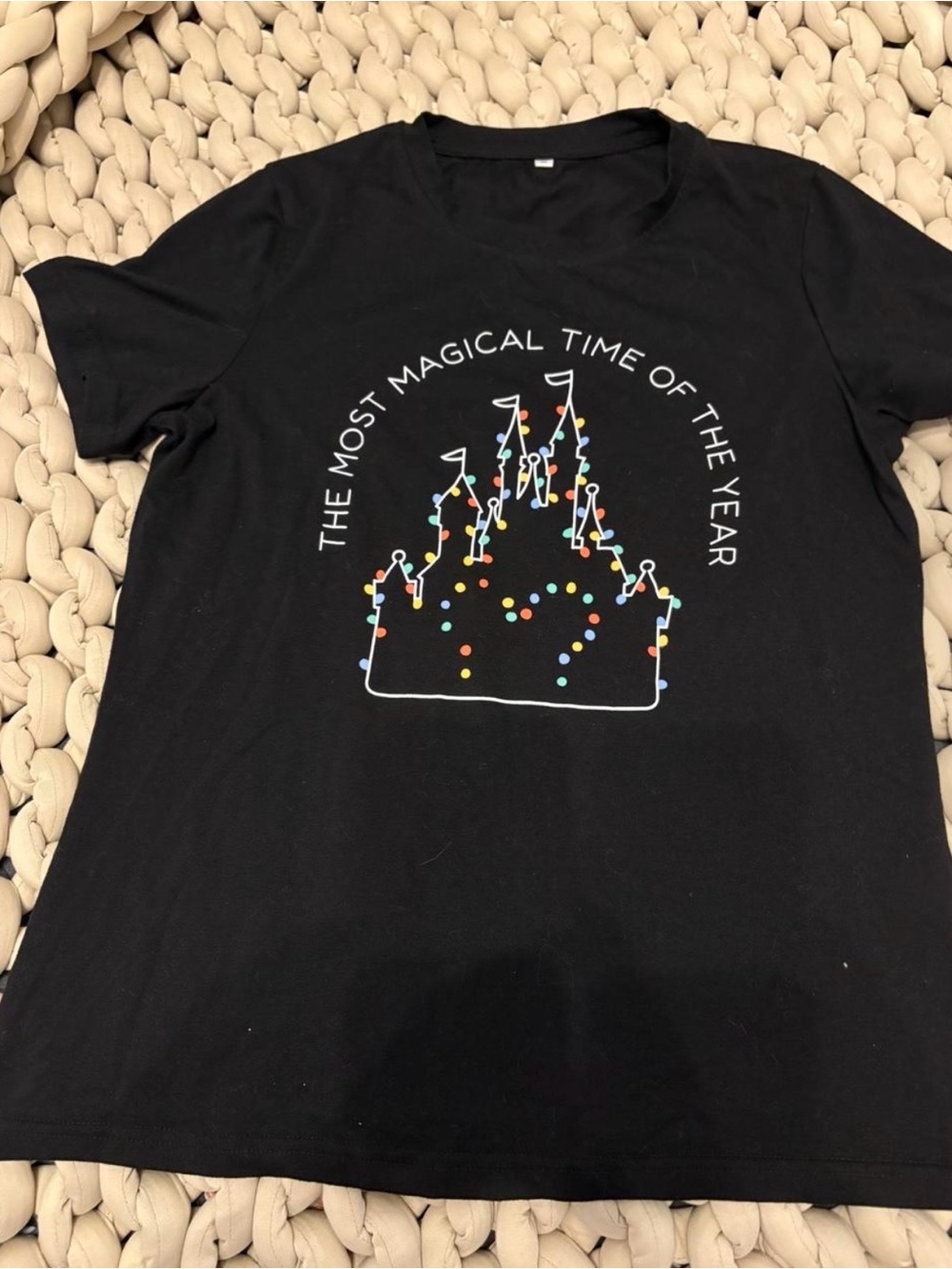 Black Short Sleeve Graphic Tee - 'The Most Magical Time of the Year'